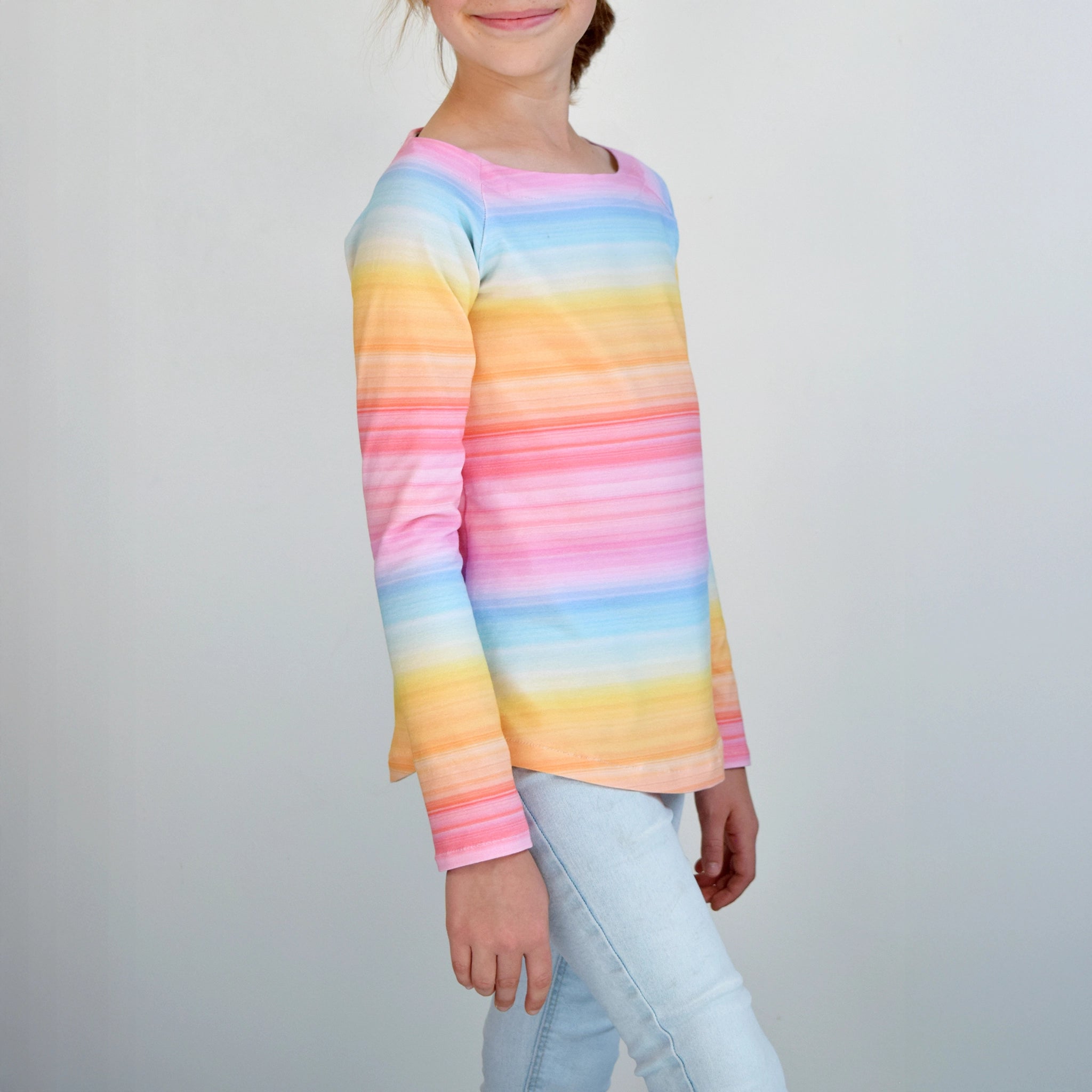 Lot De 6 T-shirts Manches Longues Côtelés THE SET - Multicolore, Taille 11 Ans, Coupe Regular